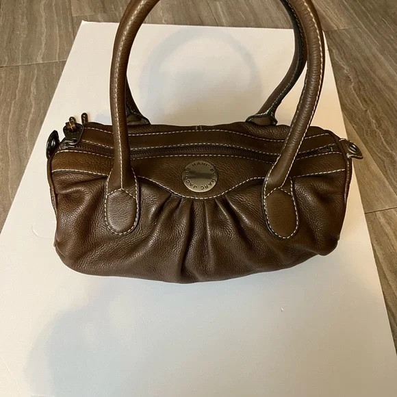 RARE Y2K Vintage Marc Jacobs Leather Barrel Bag Purse Brown - Picture 2 of 12